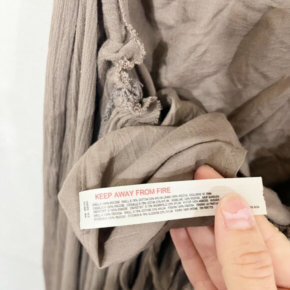 Free People Endless Summer Norina Maxi Dress Taupe Brown Halter Open Back SMALL - Picture 7 of 7